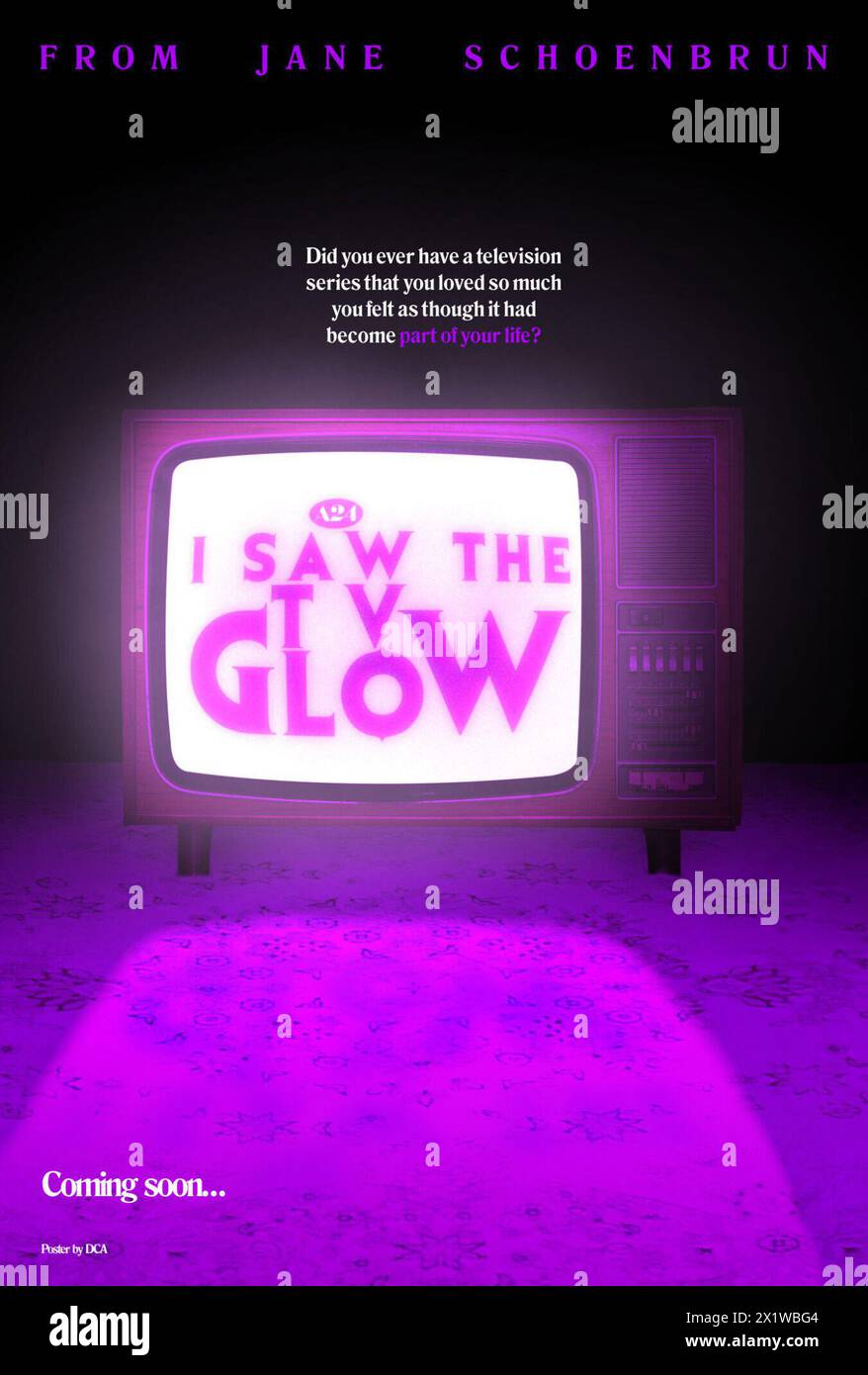 J'ai vu l'affiche TV Glow Banque D'Images