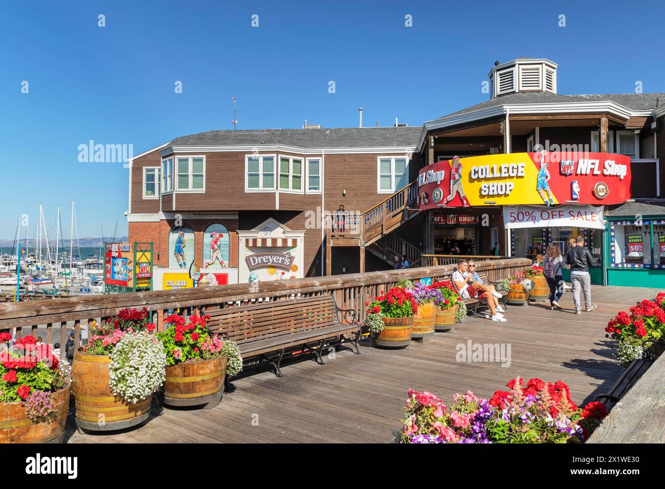 Pier 39, Fisherman's Wharf, San Francisco, Californie, États-Unis, San Francisco, Californie, États-Unis Banque D'Images