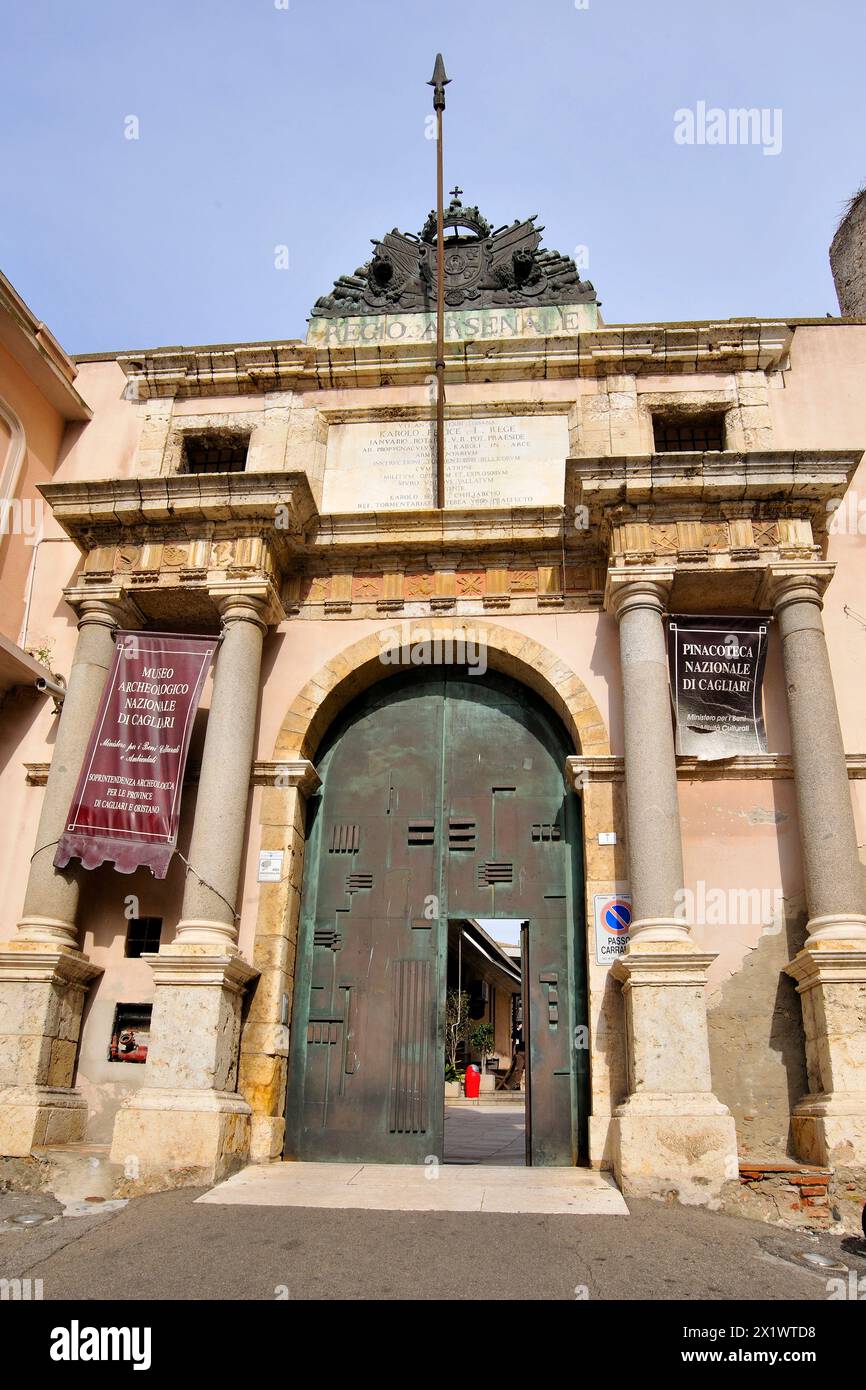 Citadelle des musées à l'Arsenale antique. Cagliari. Sardaigne. Italie Banque D'Images