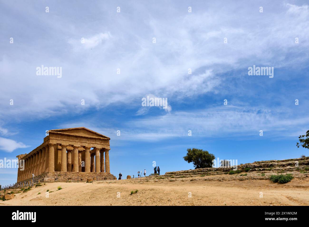 Temple de la Concorde. Vallée des temples. Agrigento. Sicile. Italie Banque D'Images