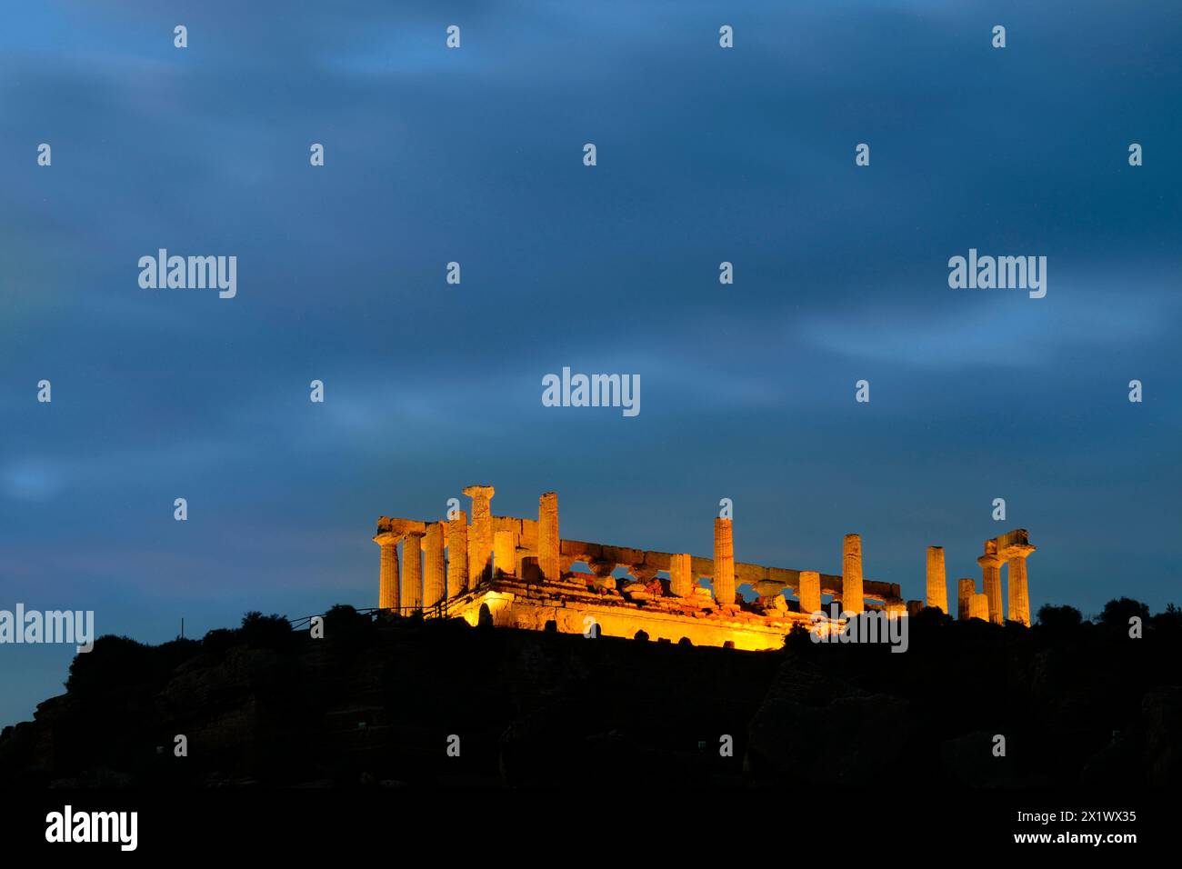 Temple de Junon. Vallée des temples. Agrigento. Sicile. Italie Banque D'Images
