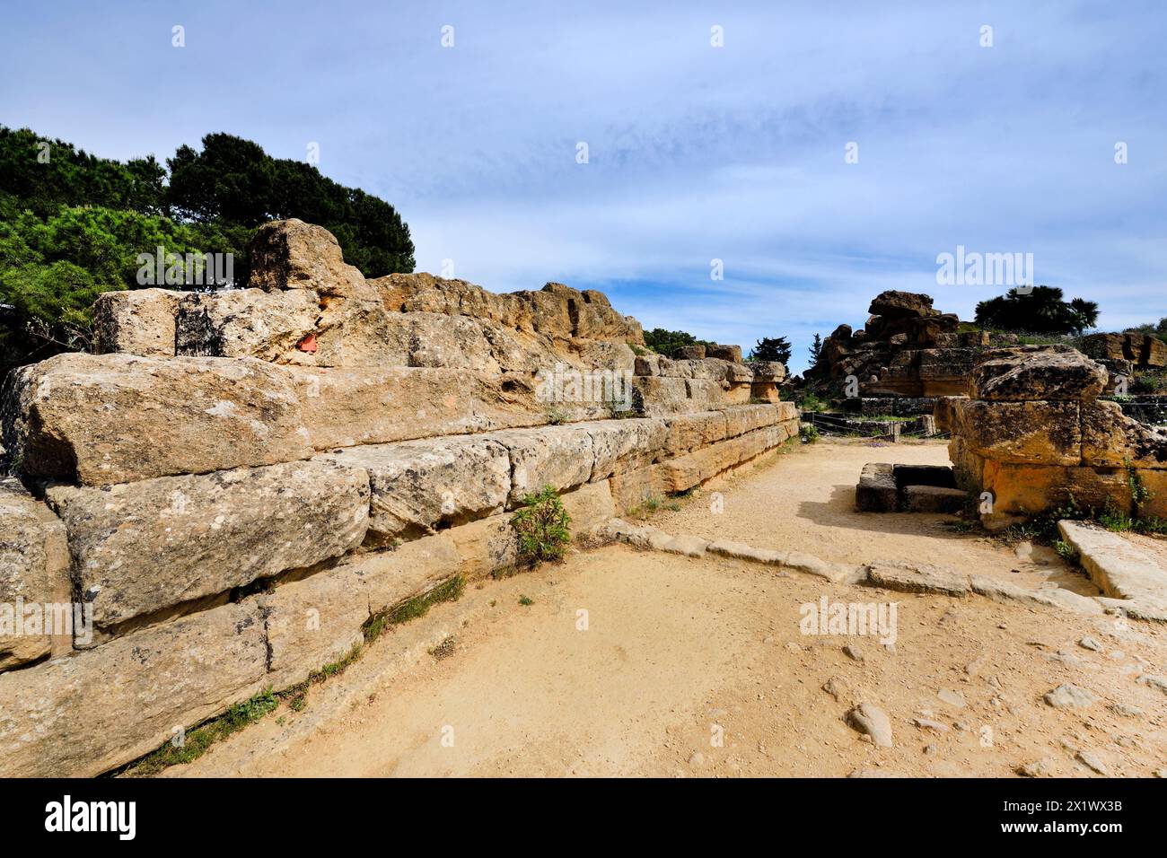 Temple de Jupiter Olympic Zeus. Vallée des temples. Agrigento. Sicile. Italie Banque D'Images