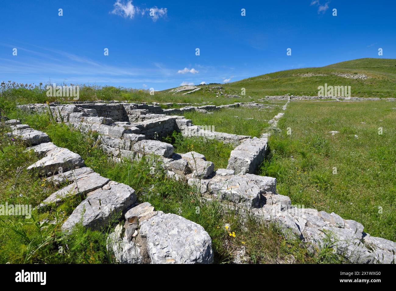 Tombeau monumental de la Reine. Zone archéologique de ​​monte Adranone. Sambuca di Sicilia. Sicile Banque D'Images