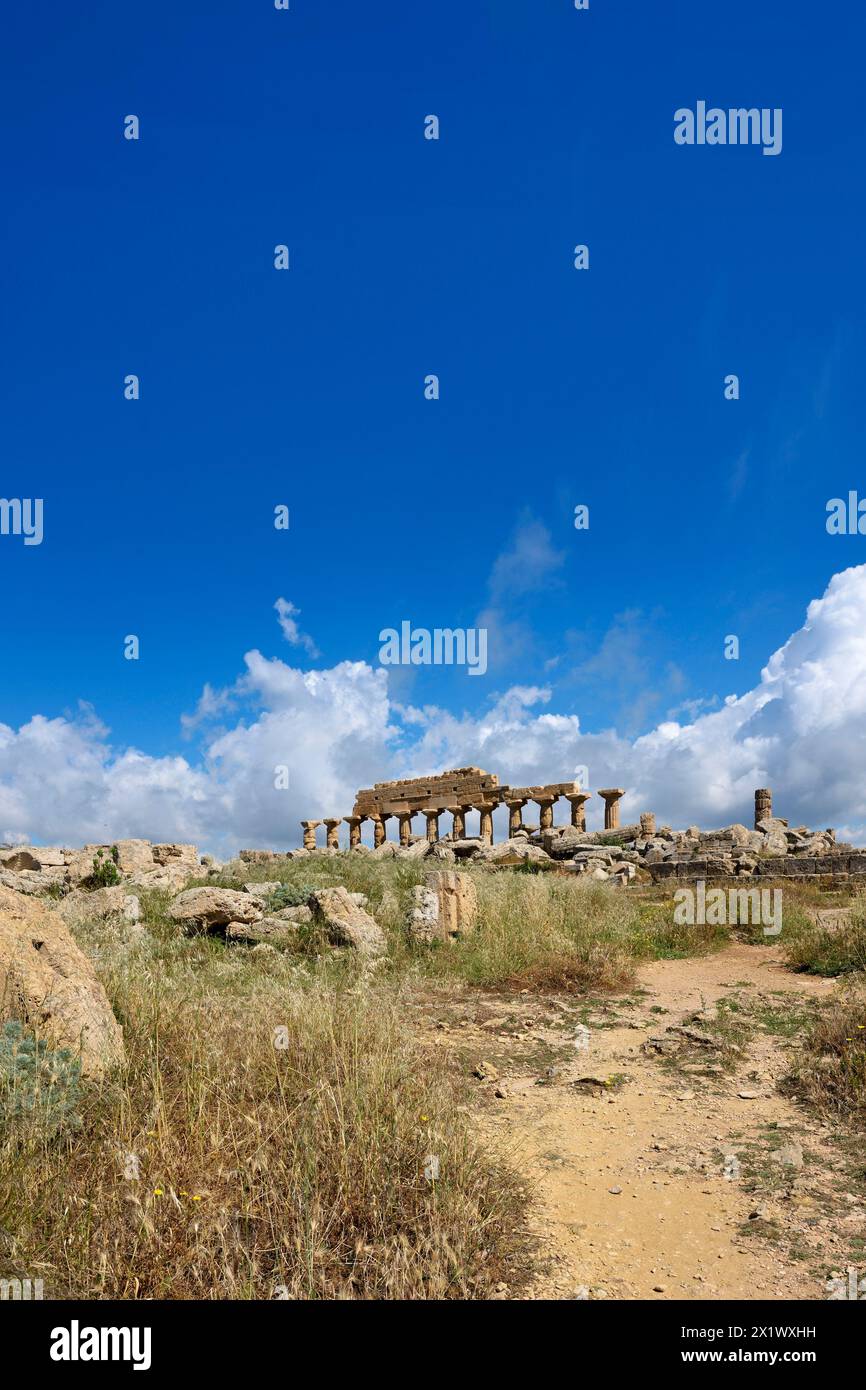 Zone de ​​the Acropole. Zone archéologique de ​​selinunte. Castelvetrano. Sicile Banque D'Images