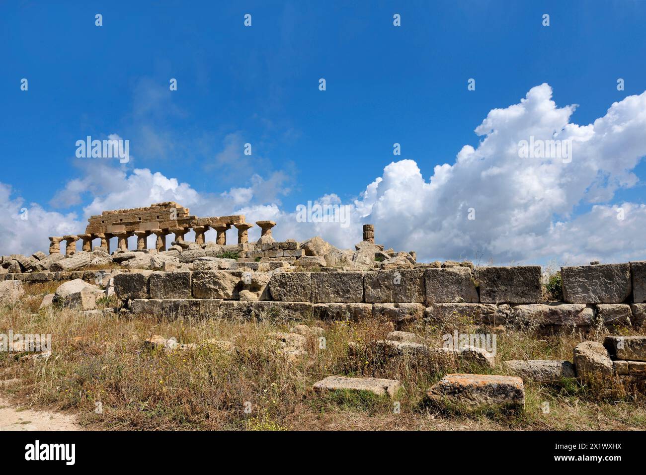 Zone de ​​the Acropole. Zone archéologique de ​​selinunte. Castelvetrano. Sicile Banque D'Images