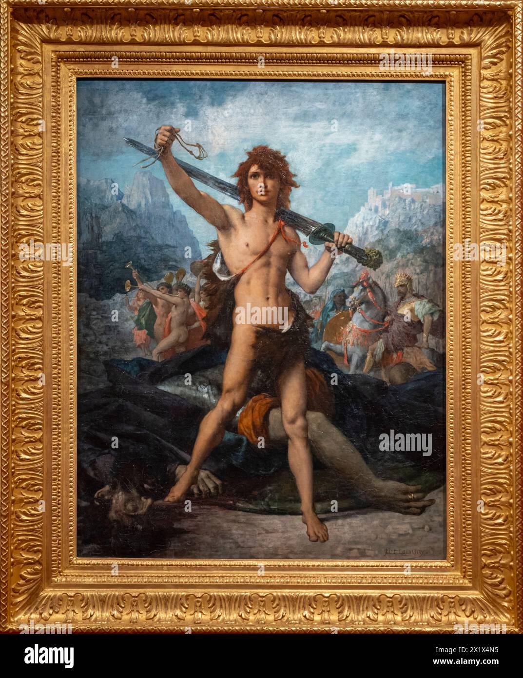 Paris, France - 04 12 2024 : Musée d'Orsay. David Triomphant peint par Jules Elie Delaunay Banque D'Images