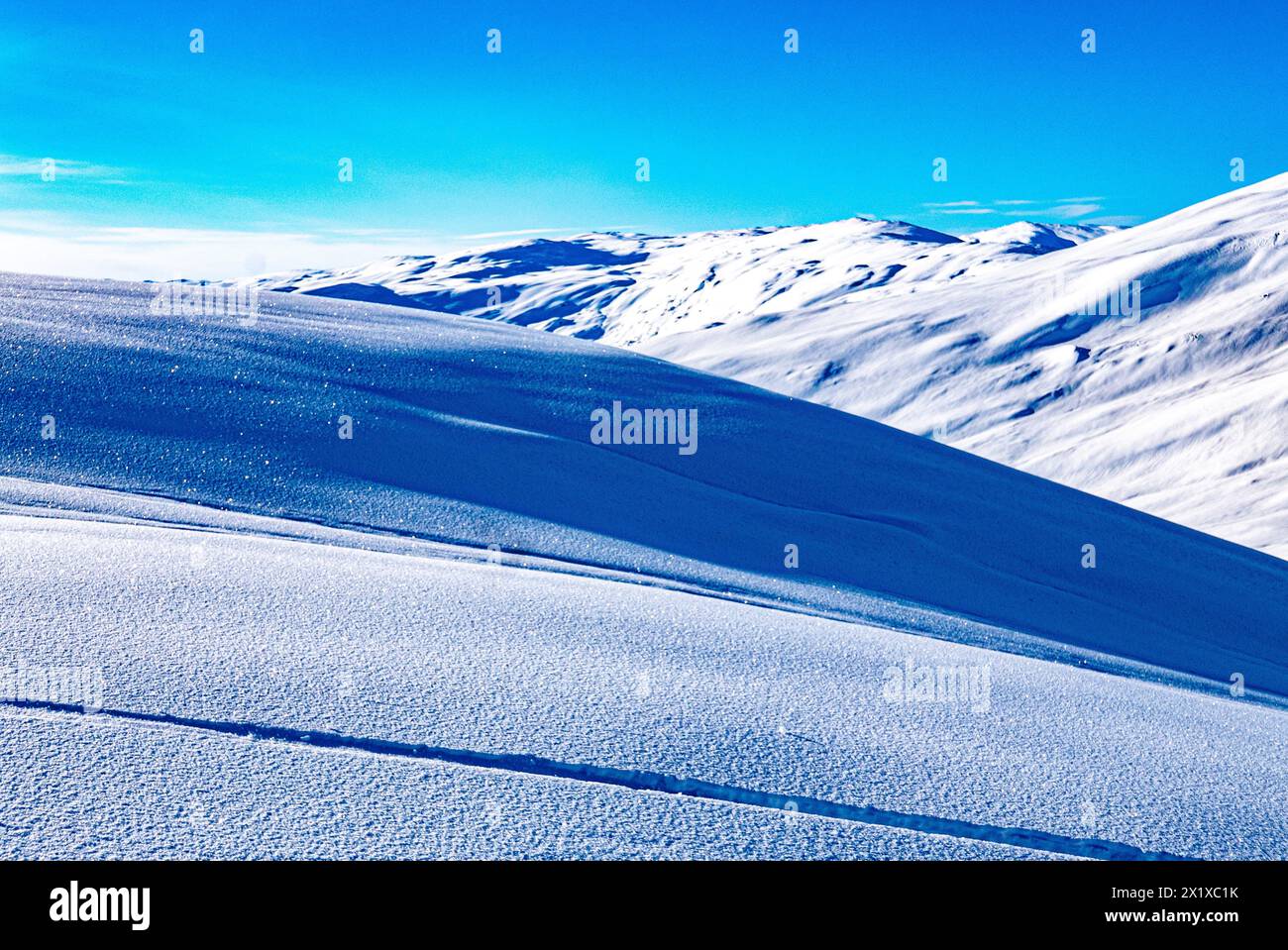 SnowClad Mountaintop à Myrkdalen, Norvège Banque D'Images