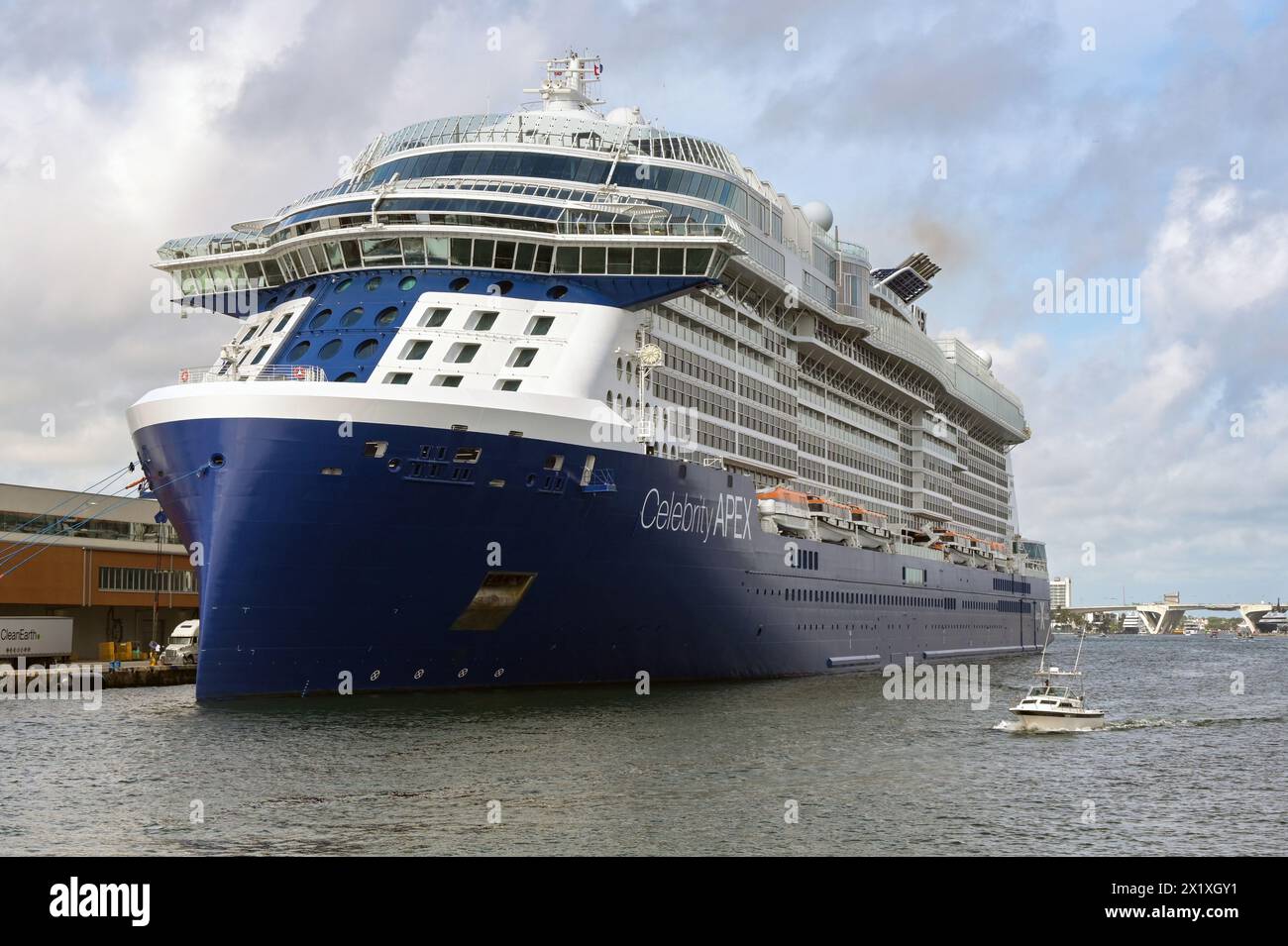 Fort Lauderdale, Floride, États-Unis - 3 décembre 2023 : navire de croisière Celebrity Apex dans le port de Fort Lauderdale. Il est exploité par Celebrity Cruises. Banque D'Images