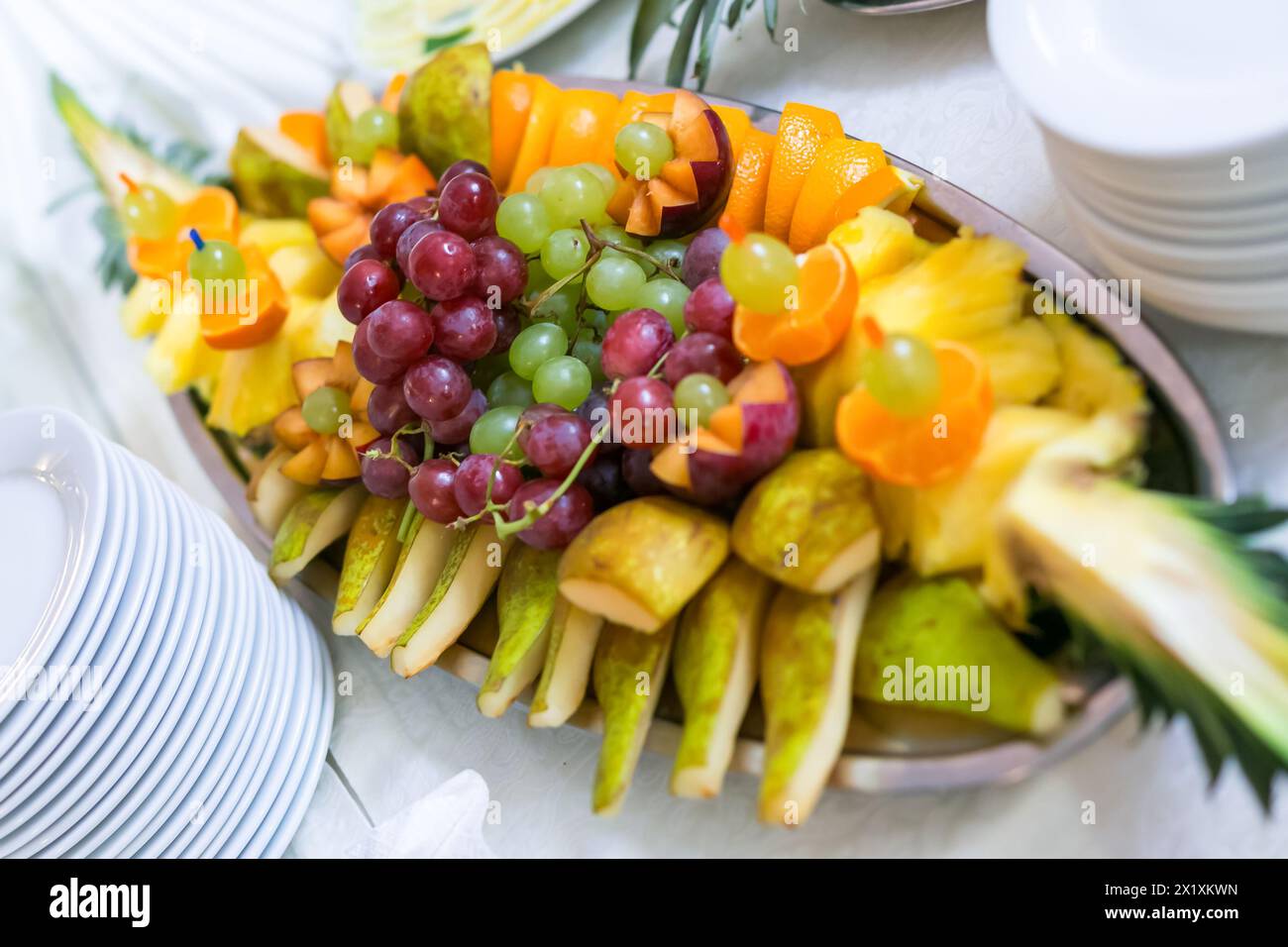 buffets, hors-d'œuvre, table de mariage Banque D'Images