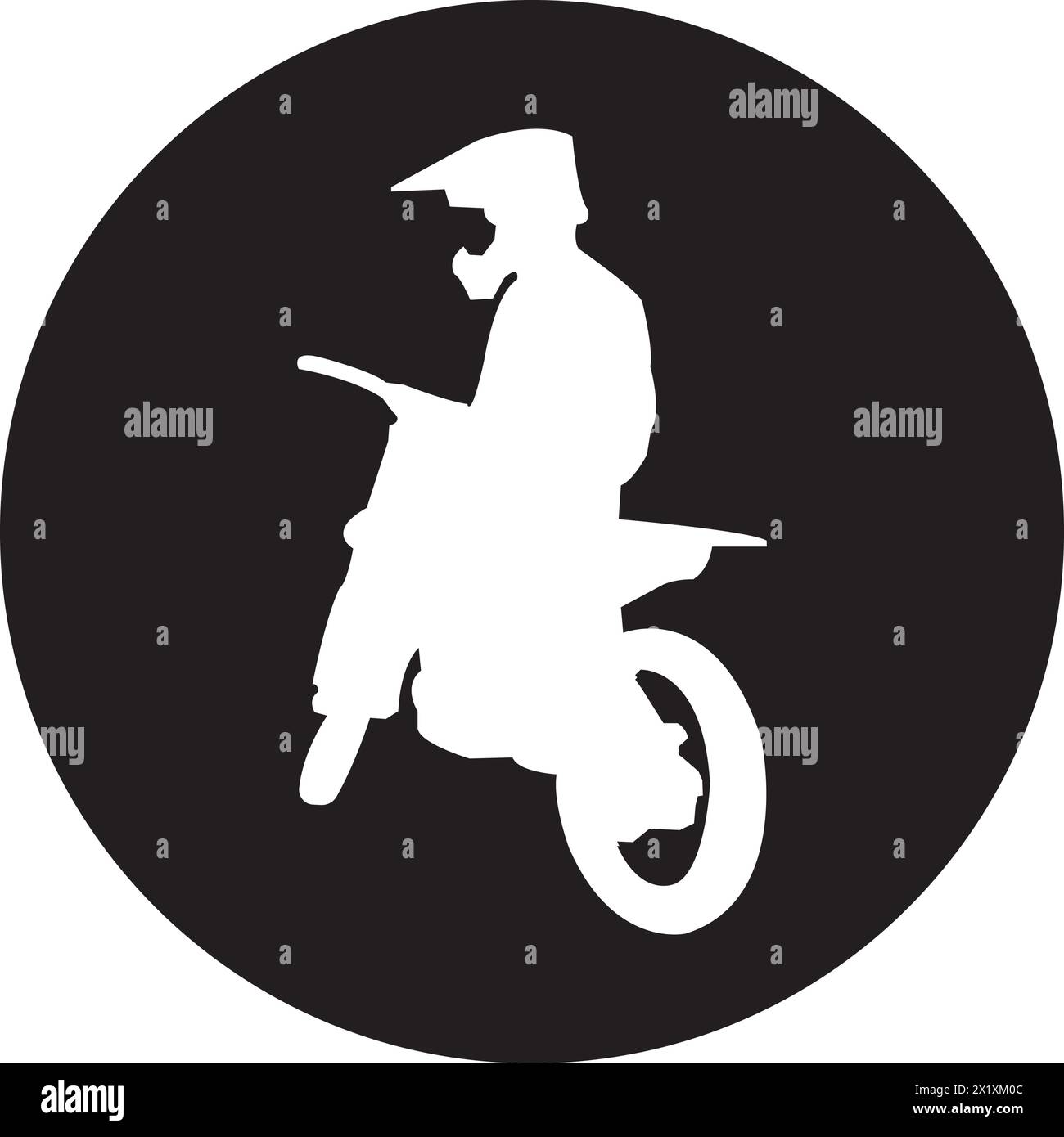 Illustration vectorielle d'icône de motocross conception simple Illustration de Vecteur