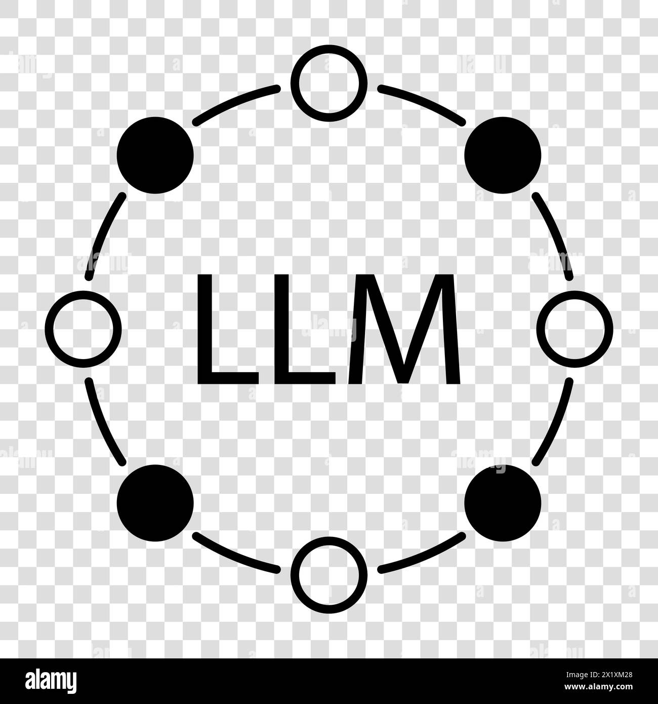 IA concept de grands modèles de langage. Illustration vectorielle isolée sur fond transparent Illustration de Vecteur