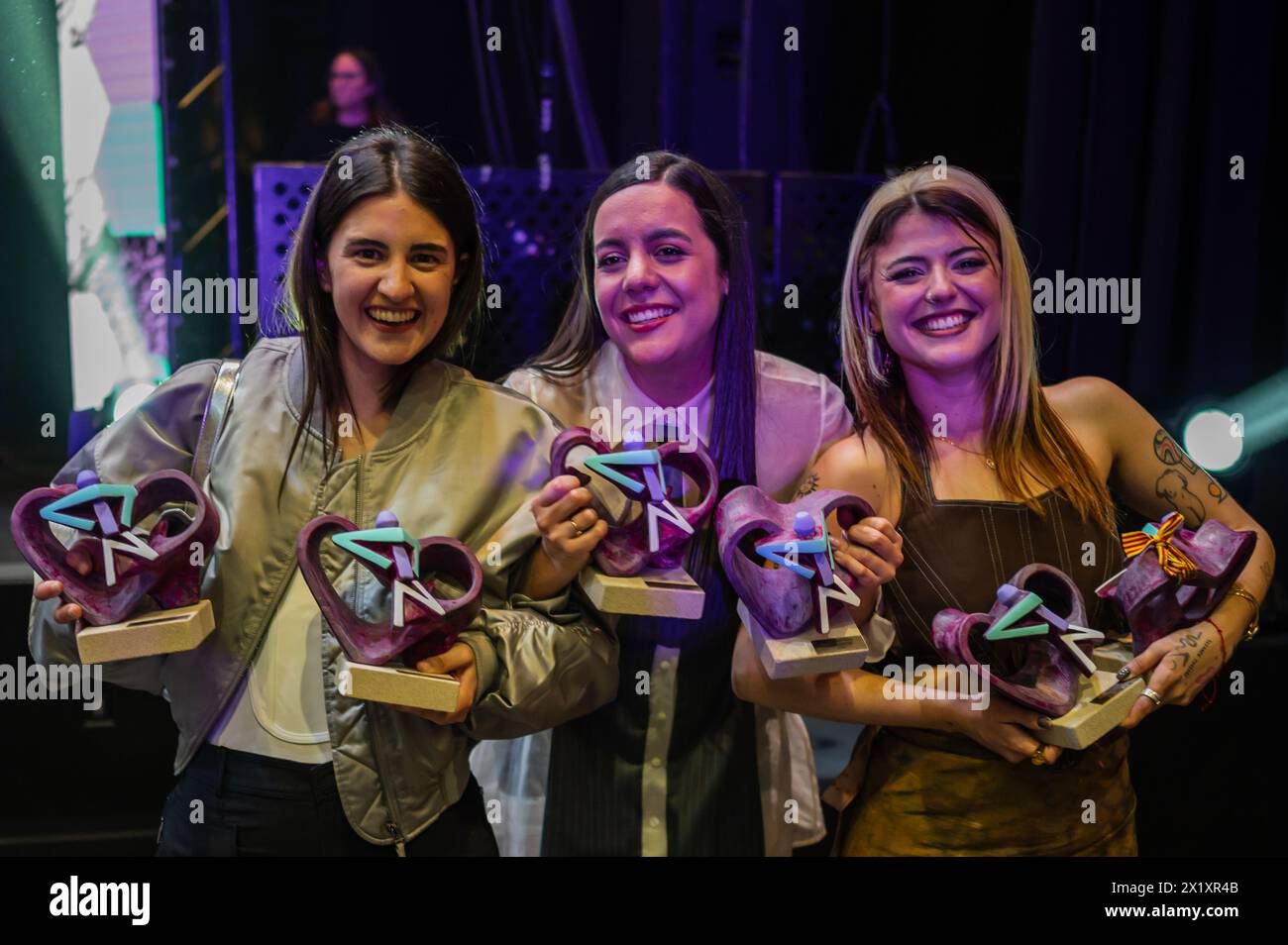 Les lauréats célèbrent les MIN Independent Music Awards 2024, Saragosse, Espagne Banque D'Images