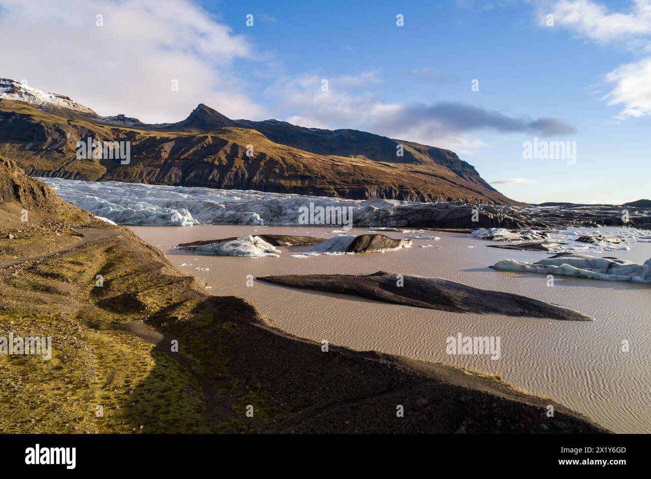 Morceaux de glace dans la lagune de Jökulsárlón, Islande Banque D'Images