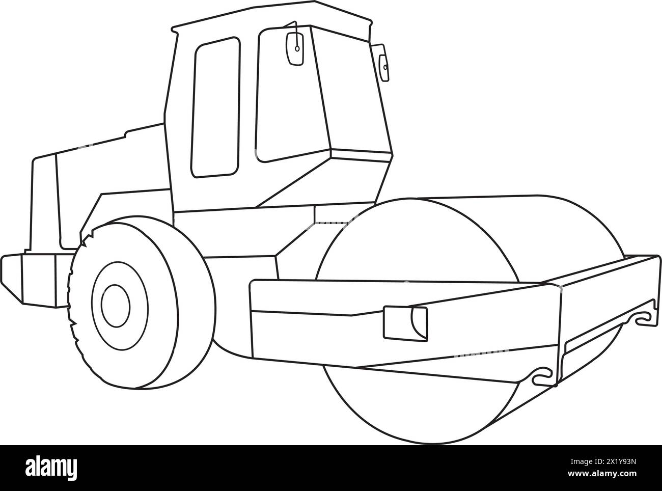 Conception d'illustration vectorielle d'icône de rouleau tandem Illustration de Vecteur