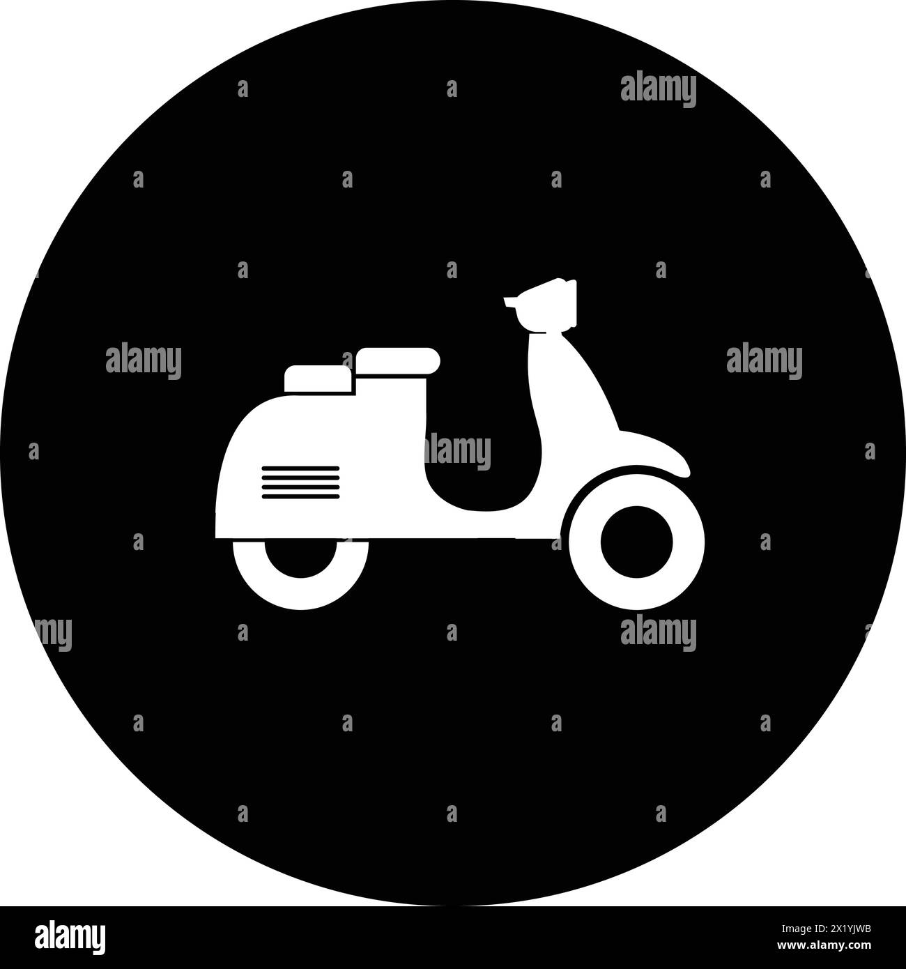 conception d'illustration vectorielle de logo de moto scooter Illustration de Vecteur