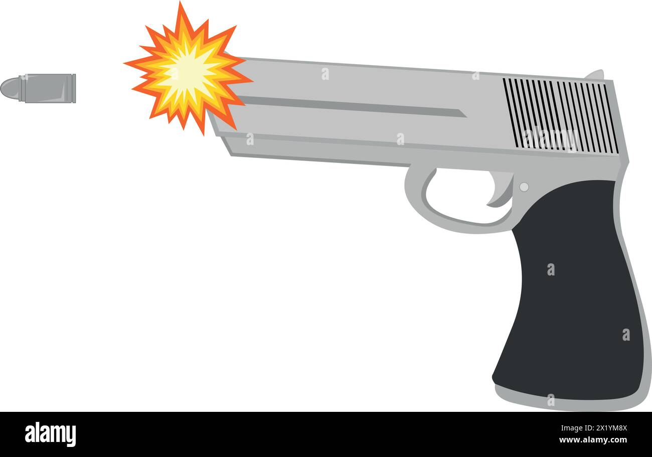 Balle de tir de pistolet vectoriel Illustration de Vecteur
