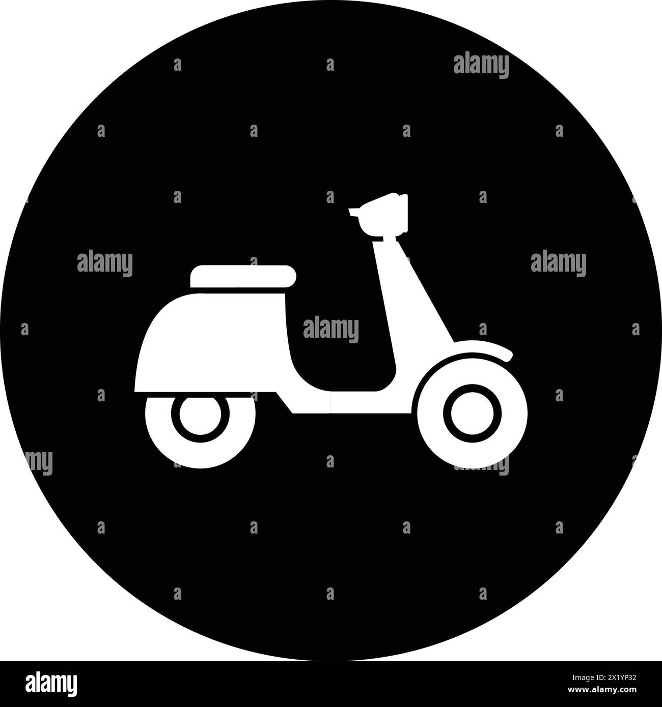 conception d'illustration vectorielle de logo de moto scooter Illustration de Vecteur