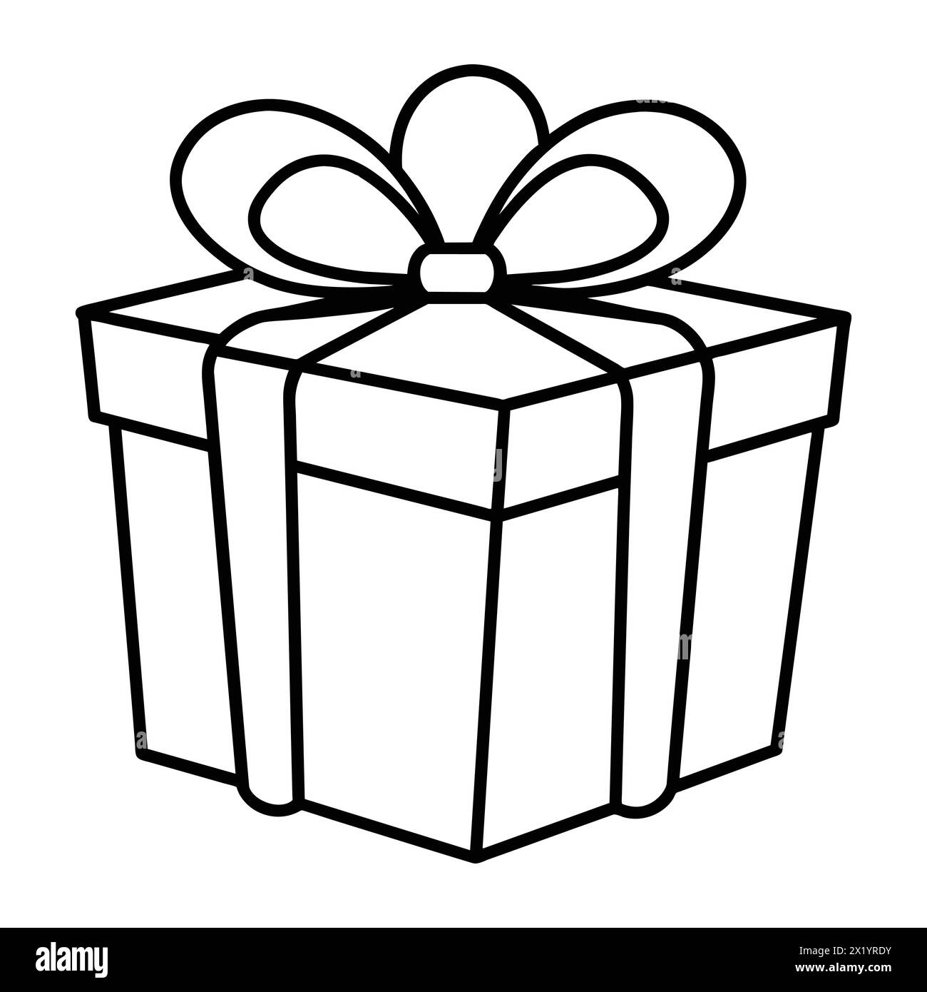 Boîte-cadeau élégante isolée sur fond blanc - parfaite pour les célébrations et les vacances Illustration de Vecteur