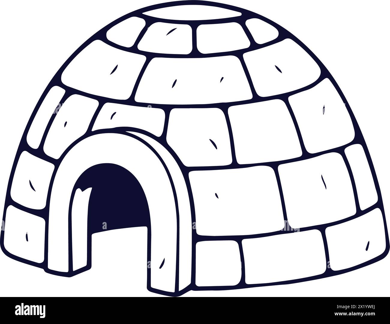 Illustration vectorielle igloo. Maison de glace. Illustration de Vecteur