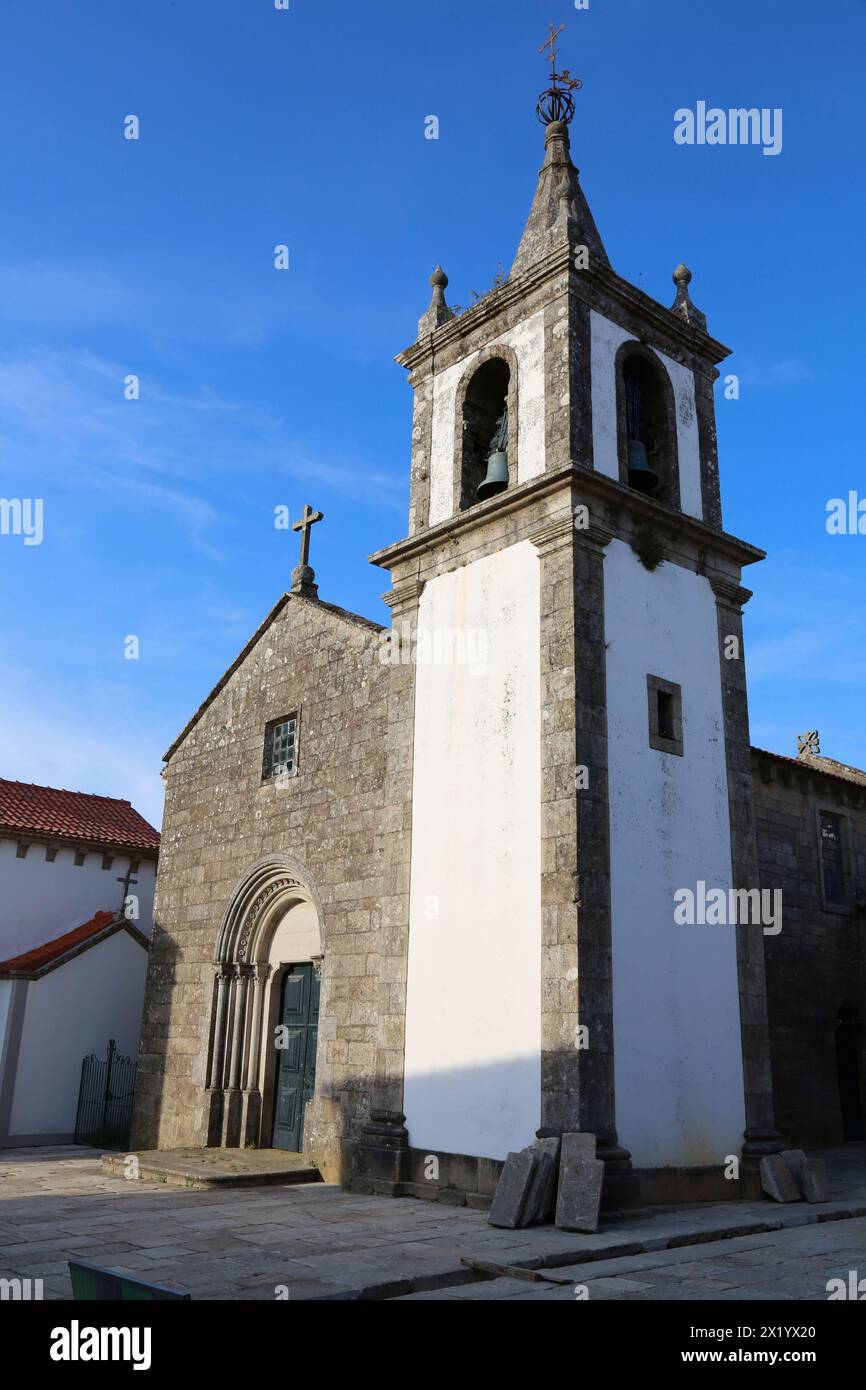 Église Santa Maria dos Anjos, ValenÁa do Minho, Viana do Castelo, Portugal. Banque D'Images