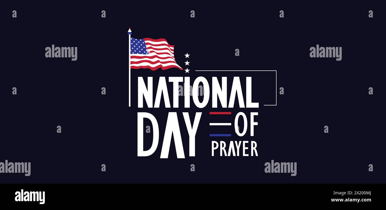 Journée nationale de prière avec belle artistique Illustration de Vecteur