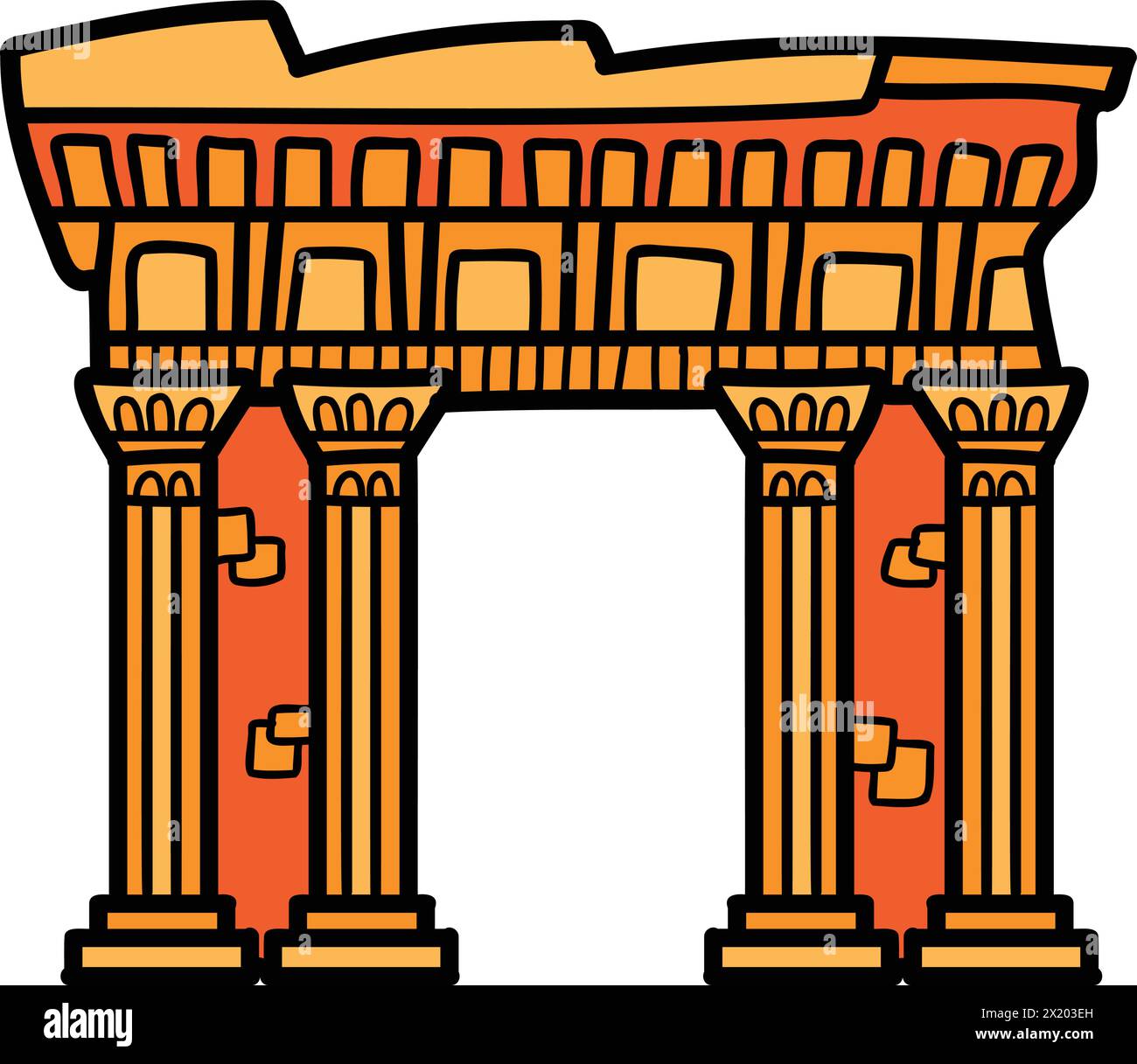 Un lion de dessin animé est assis sur ses hanches, la tête baissée. Le lion est orange et a une expression triste Illustration de Vecteur