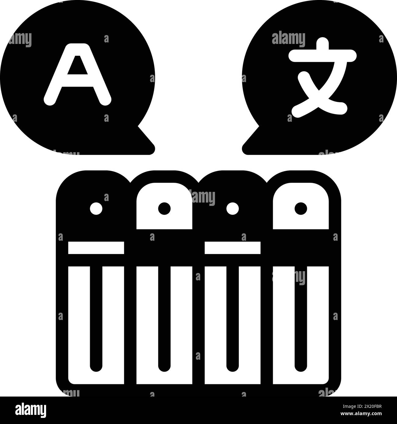 Icône de langue, vocabulaire Illustration de Vecteur
