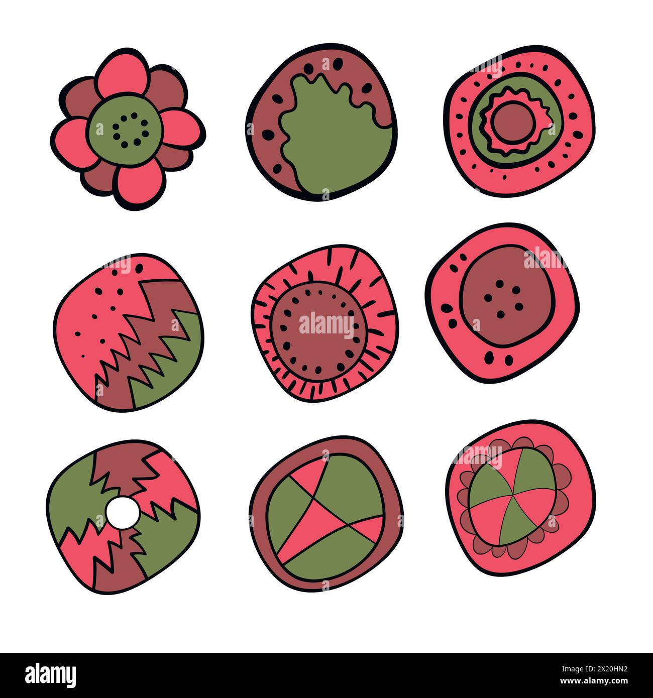 Icône de l'art aborigène géométrique. Décoration ethnique tribale arrondie. Afican, motiph. australien. Peinture de points. Illustration vectorielle, modèle pour Illustration de Vecteur