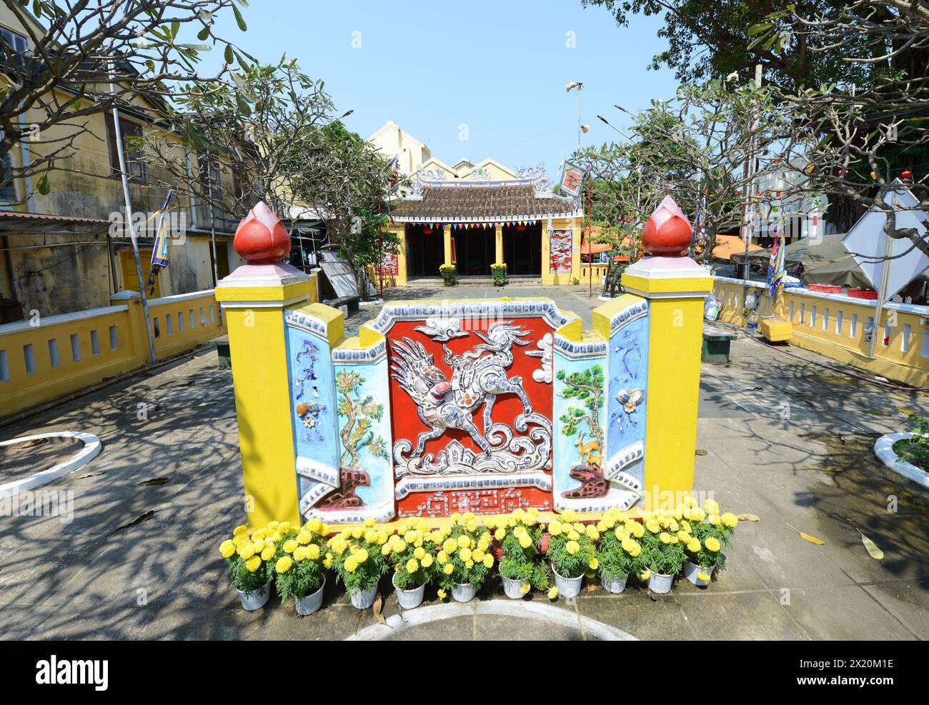 La maison communale Xuan Lam à Hoi an, Vietnam. Banque D'Images