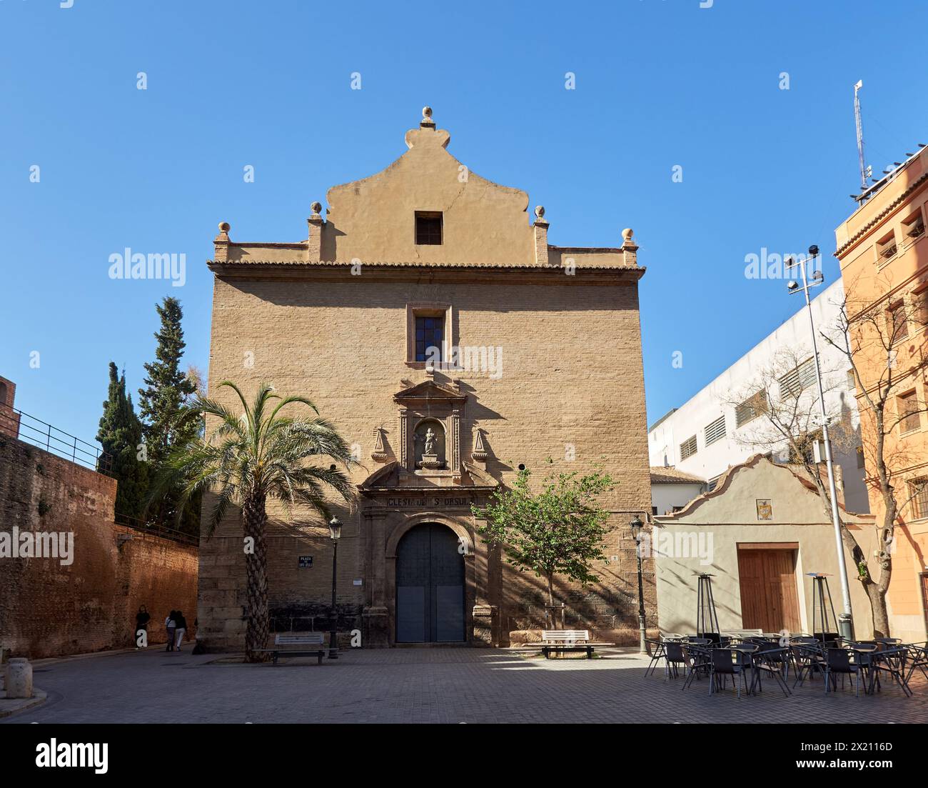 Église de Santa Úrsula dans la ville de Valence Banque D'Images