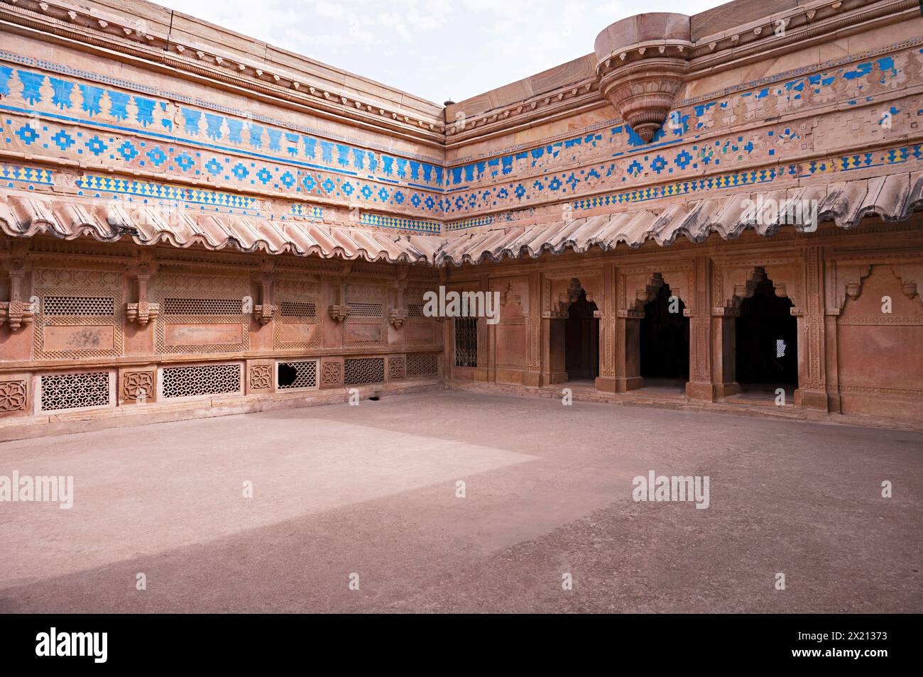 Intérieurs, Man Mandir Palace, Fort Complex, Gwalior, Madhya Pradesh, Inde Banque D'Images