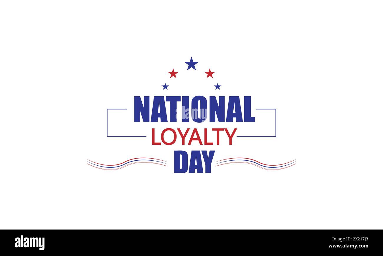 Célébrez la Journée de fidélité avec texte patriotique et motif drapeau Illustration de Vecteur
