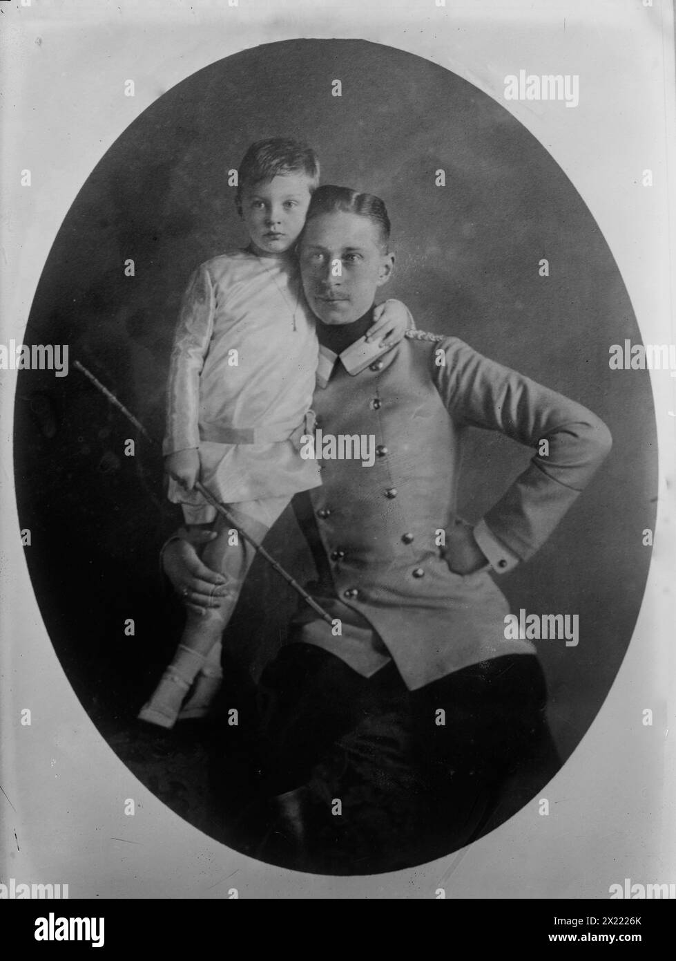 Prince héritier d'Allemagne et Prince William, 1910. Banque D'Images