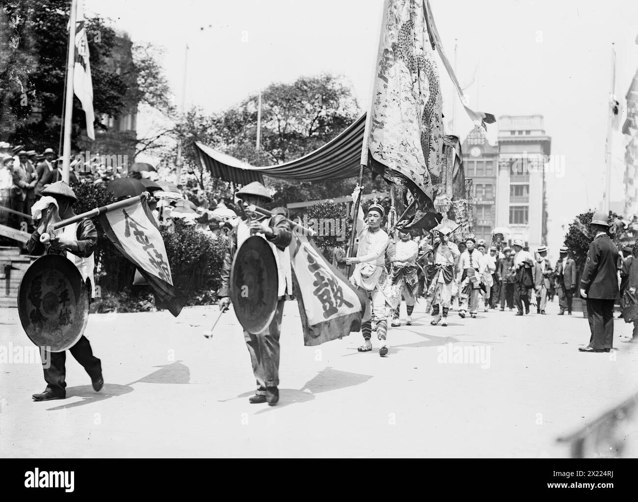 Chine à New York. Défilé du 4 juillet 1911. Banque D'Images