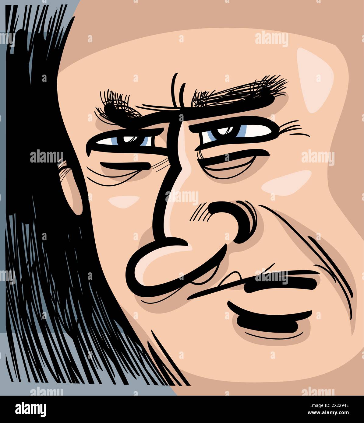 portrait de visage d'homme caricature esquisse dessin de dessin animé illustration Illustration de Vecteur