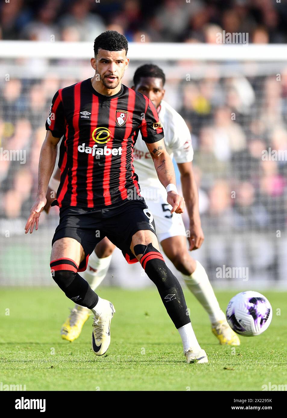 Dominic Solanke of AFC Bournemouth - AFC Bournemouth v Manchester United, premier League, Vitality Stadium, Bournemouth, Royaume-Uni - 13 avril 2024 usage éditorial exclusif - restrictions DataCo applicables Banque D'Images