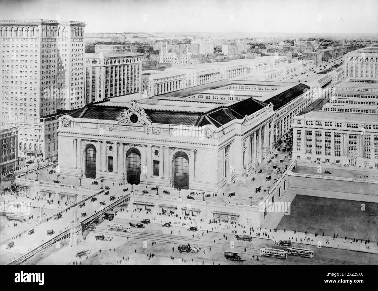 Grand Central Station, entre c1910 et c1915. Banque D'Images
