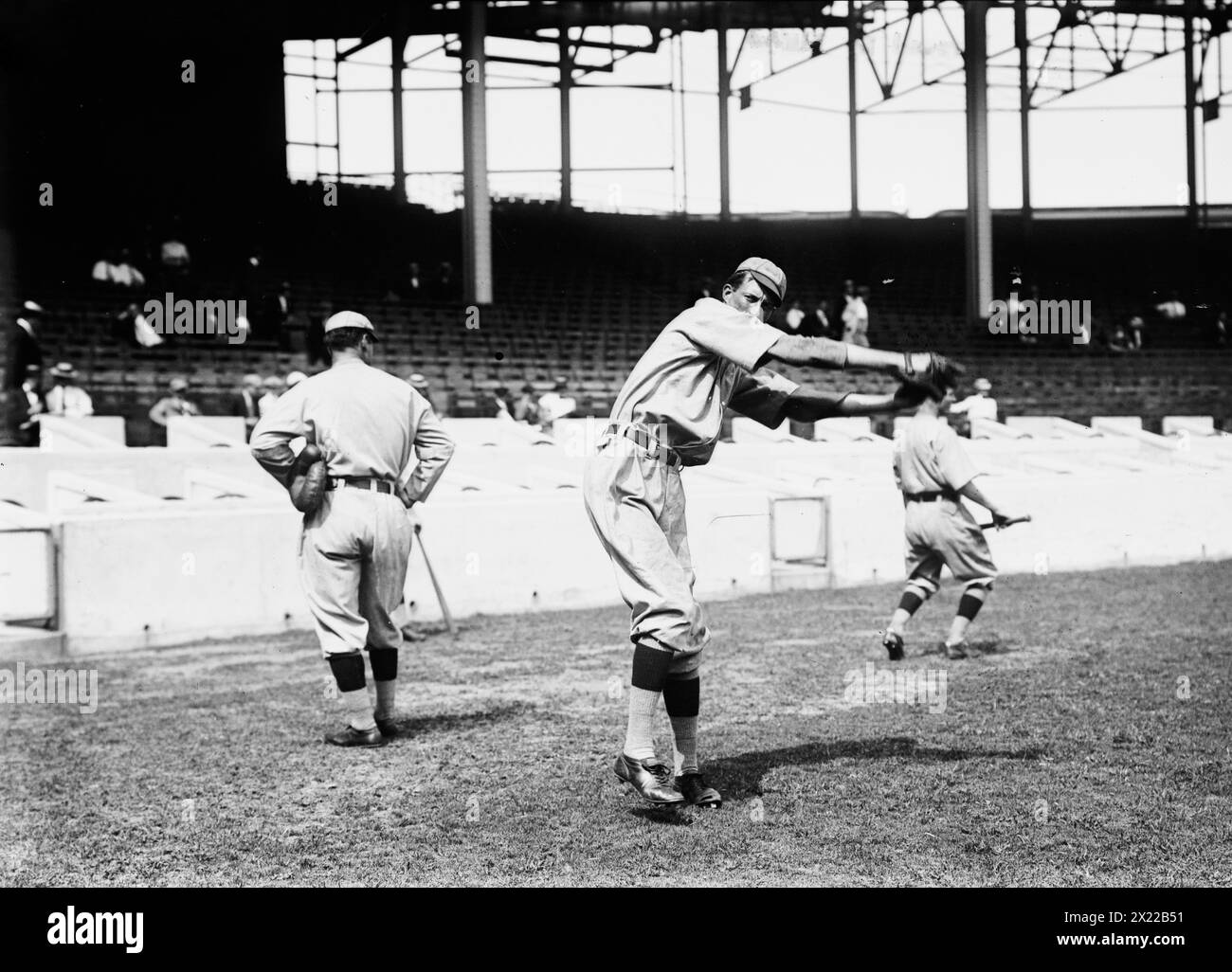 Slim Sallee, préparé Louis NL (baseball), 1913. Spectacles Harry Franklin "Slim" Sallee (1885-1950) du équipé Louis Cardinals, Ligue nationale. Banque D'Images