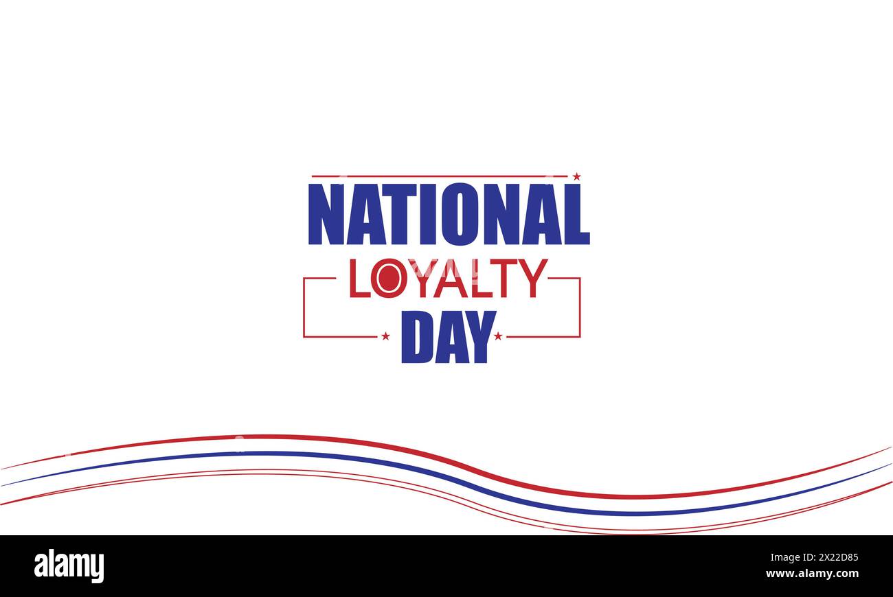 Célébrez la Journée de fidélité avec texte patriotique et motif drapeau Illustration de Vecteur