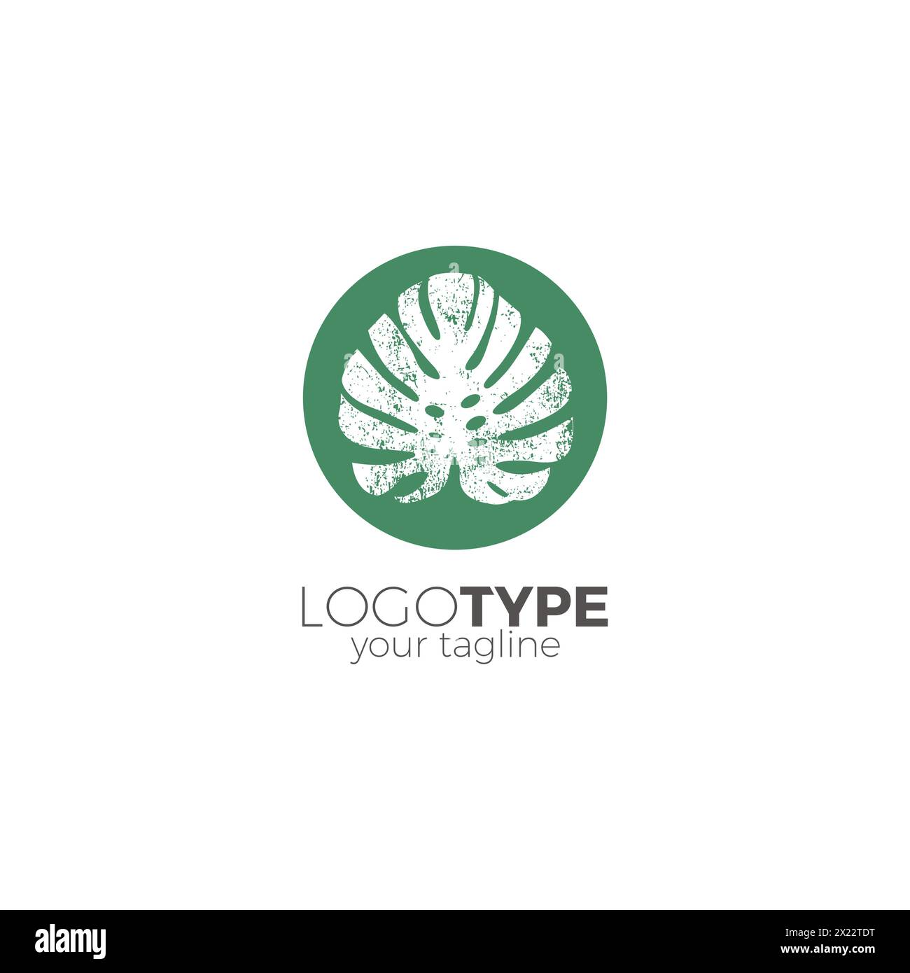 Monstera Leaf logo simple. Illustration vectorielle Monstera Illustration de Vecteur