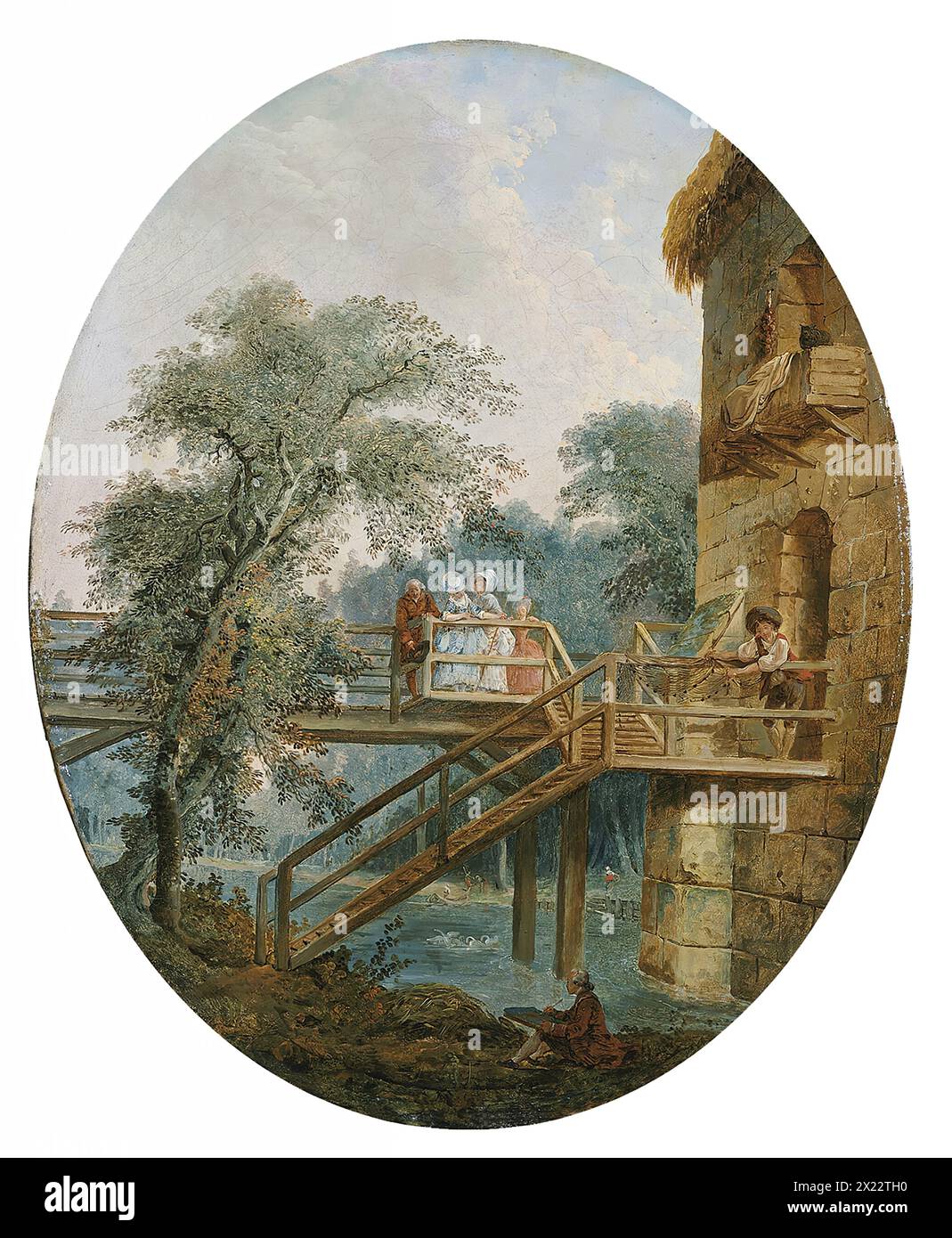 Le Foot-Bridge, 1775. Banque D'Images
