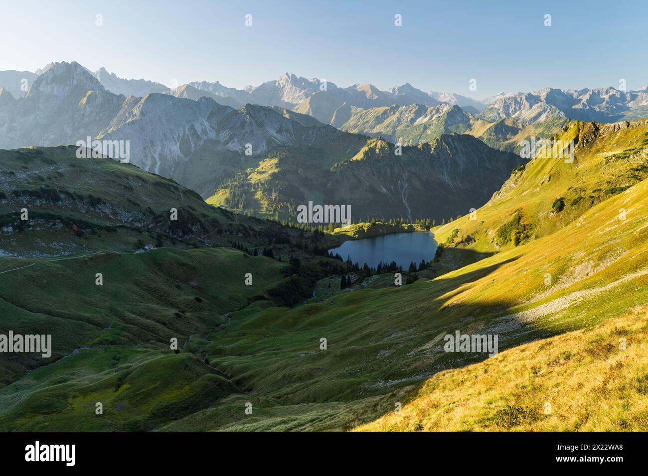 Seealpsee, Alpes de Allgäu, Allgäu, Bavière, Allemagne Banque D'Images