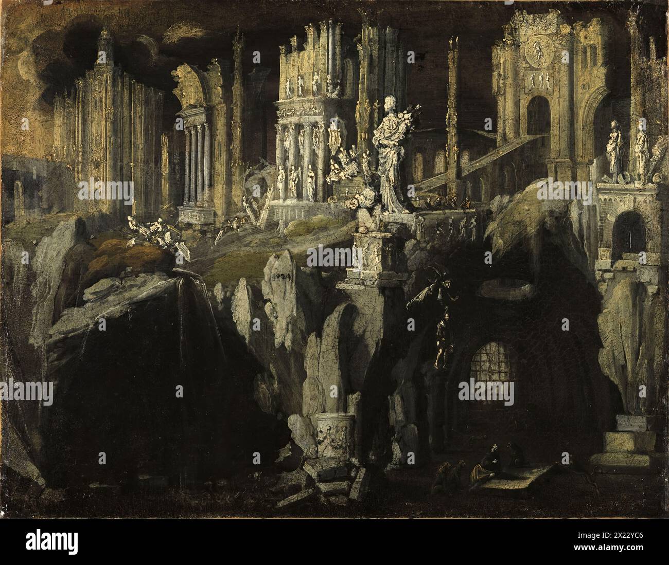 Daniel dans le Lion's Den, 1624. Banque D'Images