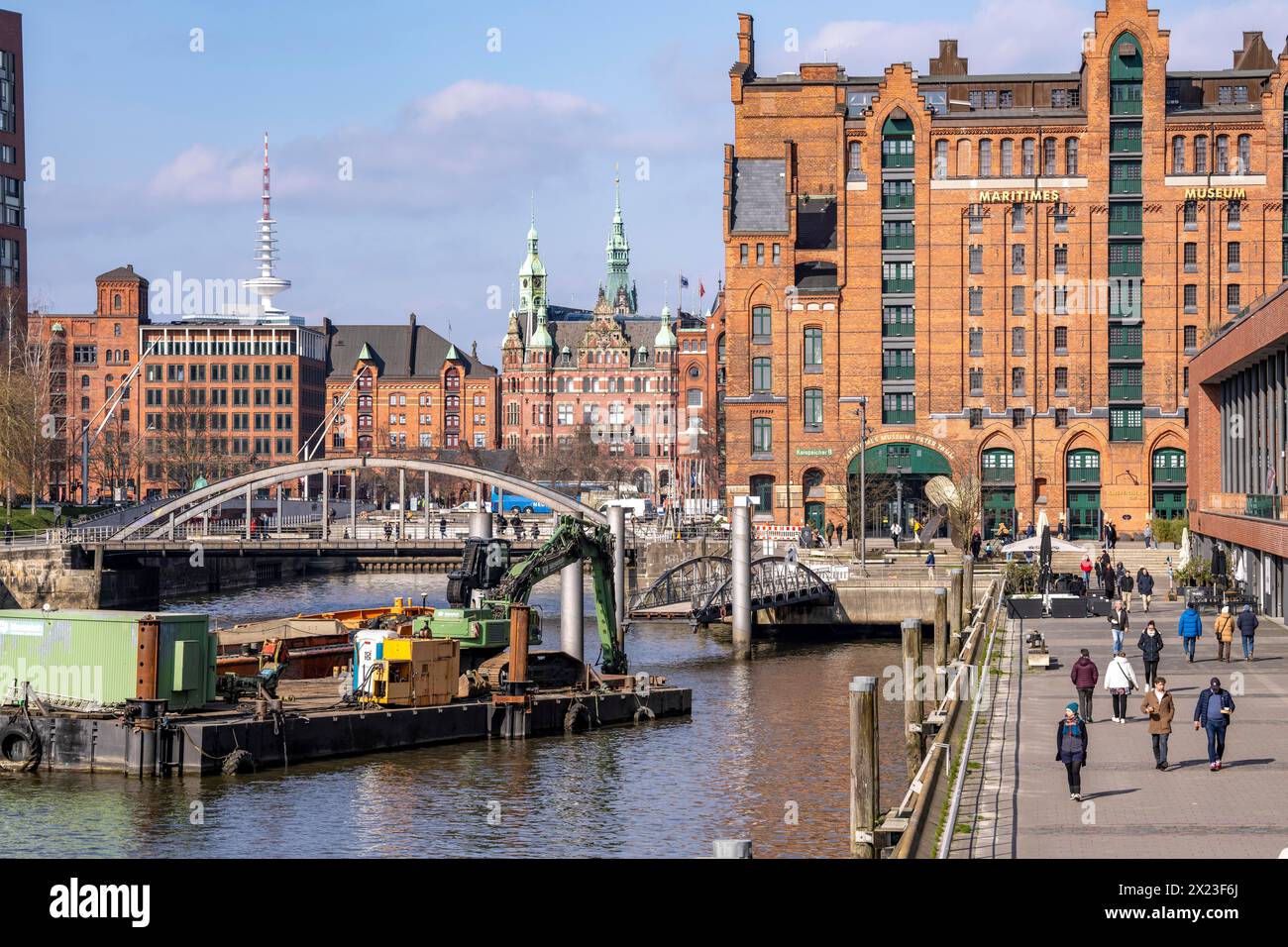 HafenCity, Überseequartier, Speicherstadt, Magdeburger Hafen, internationales Maritimes Museum Hamburg, Elbtorpromenade, Allemagne, Banque D'Images