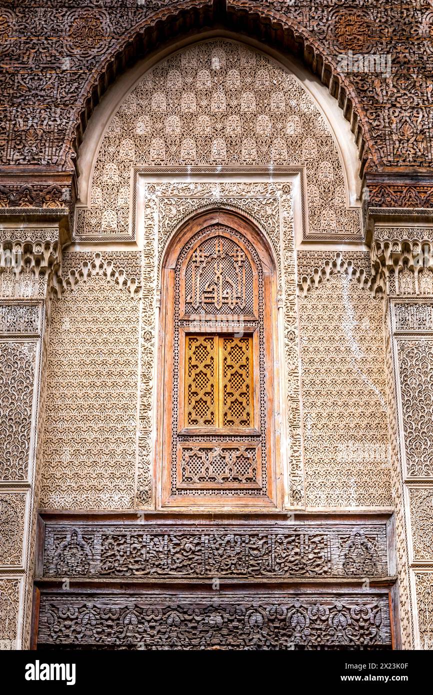 Fès, Maroc 18 mars 2024 Madrasa AlAttarine, médina de Fès, Maroc
