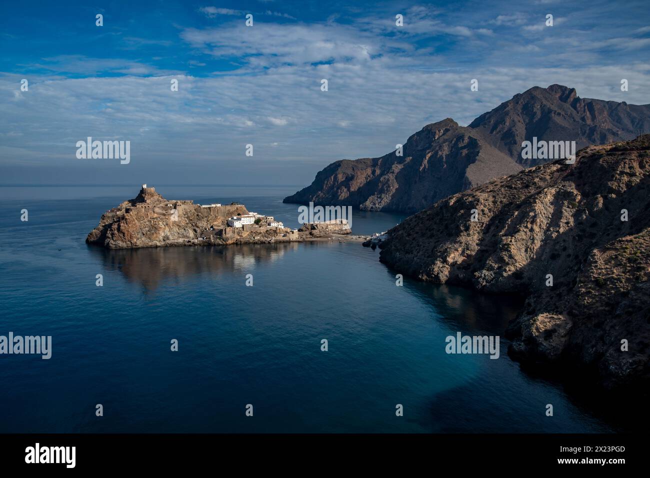 Peñón de Vélez de la Gomera, territoire espagnol sur la côte du Maroc Banque D'Images