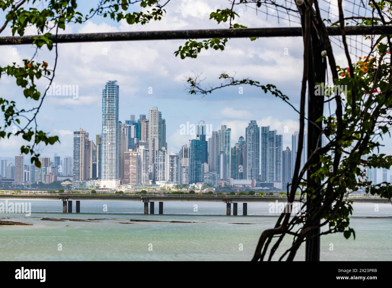 Horizon vu de la vieille ville, Panama City, Panama, Amérique Banque D'Images
