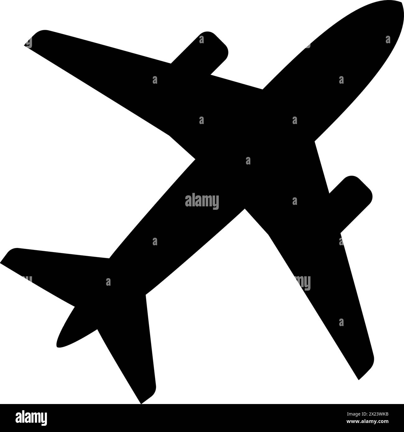 Icône d'avion plat comme symbole de voyage en vol Illustration de Vecteur