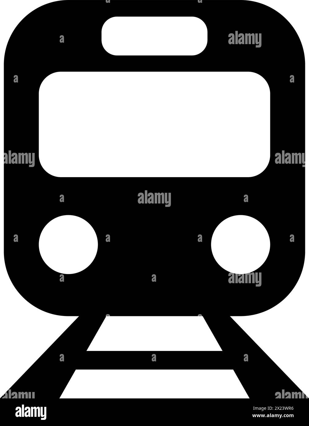 Icône de tramway plat comme symbole du transport de passagers Sity Illustration de Vecteur