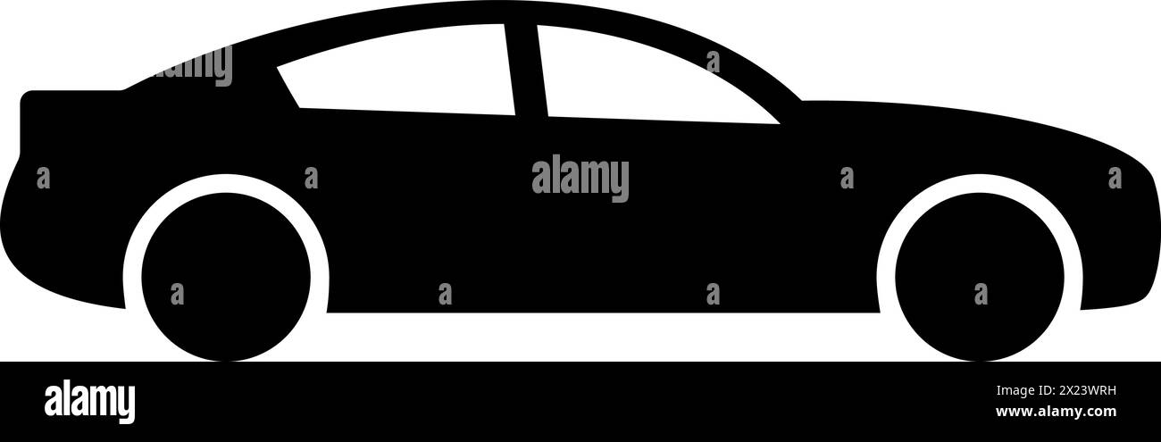 Icône de voiture plate comme symbole de véhicule Sity Illustration de Vecteur